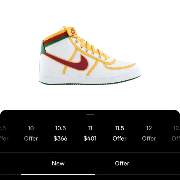 Vintage Nike Air Vandal Hi Leather
RASTA West Indies White Shoes - Mens Size 11 - Picture 12 of 16